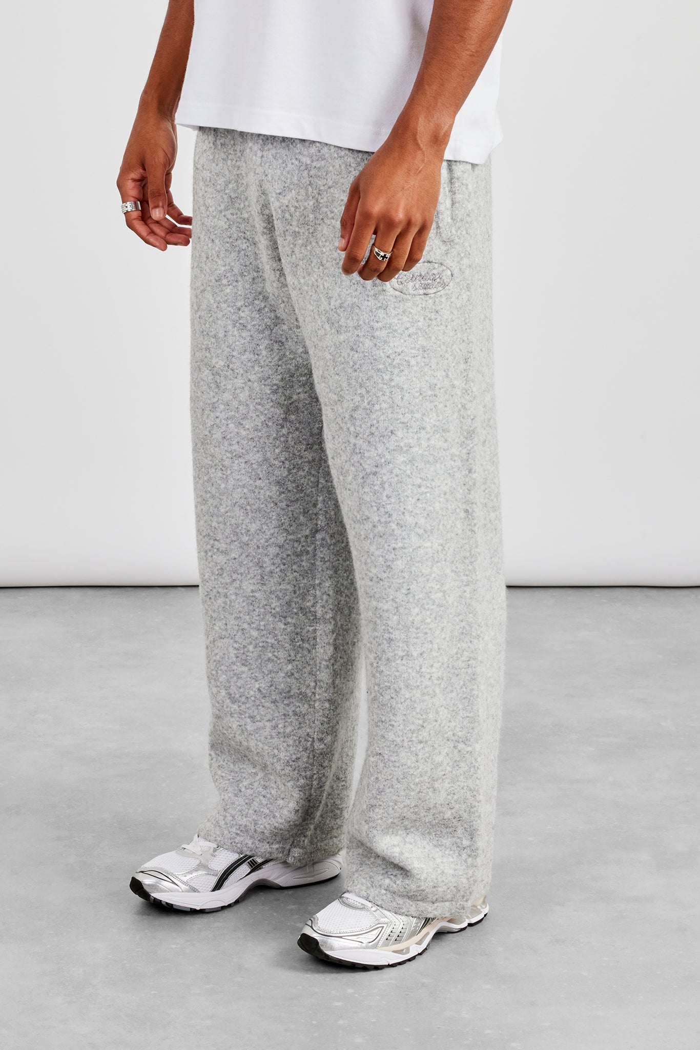 Textured Knitted Jogger - Grey